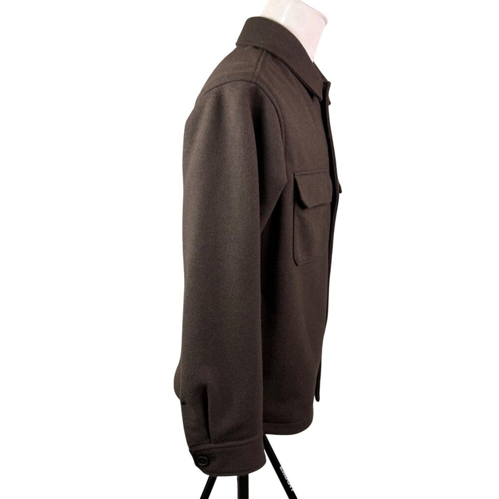 Uniqlo Mens Brown Button-Up Shirt Jacket Size M image 3
